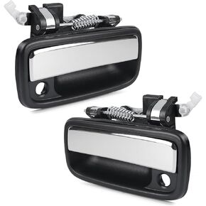 OTUAYAUTO 2Pcs Exterior Door Handle for Front Left Drive Side and Front Right Passenger Side - Replacement for 1995-2004 Toyota Tacoma, OEM# 79344 69220-35020