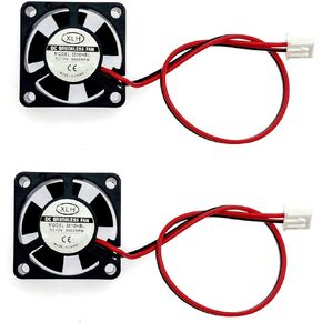 JZK 2PCS 30x30x10mm 2pin DC 12V Mini Silent Cooling Fan with Wires 3010 Small Quiet Cooling Fan 30mm 3cm Miniature brushless DC Fan 12V, 3D Printer Fan with Cable, heatsink Fan in Kuwait