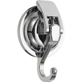 HARFINGTON Suction Cups Hooks Powerful Vacuum Multi-Purpose Suction Shower Hooks Removable Reusable Waterproof Wreath Cup Hook for Bathroom Kitchen Restroom, Silver