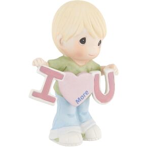 Precious Moments, Love You More Bisque Porcelain Figurine, Boy, 153002