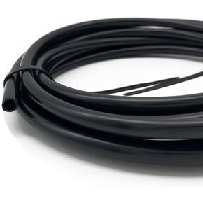 Black 1/4"(6.35mm) OD Nylon Hose Fuel Line Pneumatic Tubing Tube for Power Steering/Air Brake/Fluid Transfer, 1/8"(3.1mm) ID Nylon Line, 10 feet