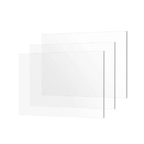 3pcs Acrylic Sheet 5" x 7", 1/8" (3mm) Thick Clear Acrylic Panel for Photo Frame, Craft, DIY Display Projects, Advertisement Signs, Shelves