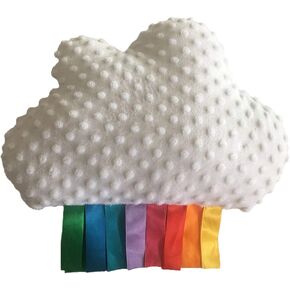 Cloud n' Rainbow 15" Minky Dot Throw Pillow