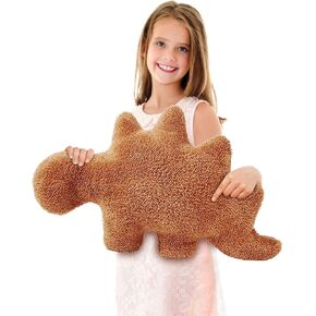 MACARDAC 22 Inches Large Dino Nugget Pillow, Dino Nugget Plush, Soft Dinosaur Nugget Pillow for Kids, Cute Nugget Shaped Plush Toy, Fun and Comfy Dino Chicken Nugget Pillow for Playtime and Cuddles