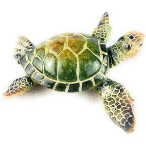 Ain’t It Nice Sea Turtle Statue Coastal Ocean Beach Decor Gifts Figurine Beach Room for Home and Office Marine Collectible Sculpture, Blue 3.5(L) 4(W) 1.25(H) Inches