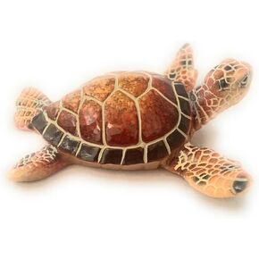 Ain’t It Nice Sea Turtle Statue Coastal Ocean Beach Decor Gifts Figurine Beach Room for Home and Office Marine Collectible Sculpture, Blue 3.5(L) 4(W) 1.25(H) Inches