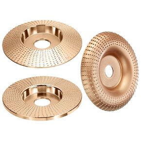 Tungsten Carbide Grinding Wheel Pack - 3 Wood Carving Discs for 4" or 4 1/2" Angle Grinders
