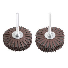 uxcell Abrasive Cloth Flap Wheel Sanding Star Set 1/4-Inch Shank 120 Grit & 320 Grit for Woodworking Root Carving Furniture Polishing