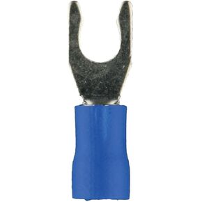 تثبيت Bay BVST10 Spade Terminal Vinyl Connector 16/14 Gauge #10، أزرق (100 حزمة)