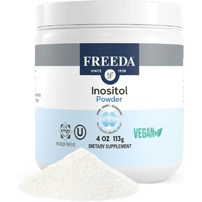 FREEDA Inositol Powder from Myo-Inositol - Hormone Balance for Women - PCOS Supplements for Women - Vitamin B8 Conception, Fertility Support - Myoinositol for Mood Improvement in Men & Women - 4 oz