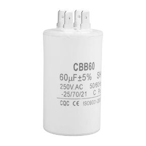 Run Capacitor Round 60uF AC 250V 50/60HZ CBB60 Cylinder Shaped Run Capacitor for Motor Pump