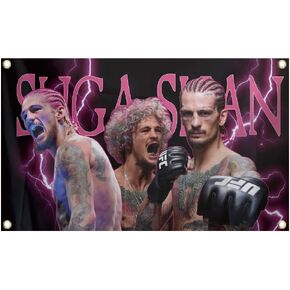 Generic Suga Boxing Tapestry 3x5 Feet Sean Gym غرفة نوم الممر الديكور كلية المهجع العلم الديكور الداخلي والخارجي مع 4 الحلقات in Saudi Arabia
