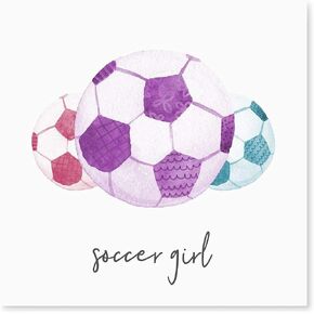 Posterazzi Collection Sports Girl Soccer Poster Print by Noonday Design (12 x 12)