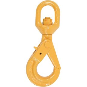 Mytee Products 1/2'' Self Locking Swivel Hook Grade 80-12000 LBS Working Load Limit - Yellow Painted Forged Steel Swivel Lifting Hook