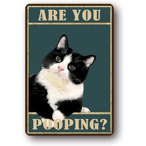 Black Cat Metal Poster Cat Lover Gift Home Bathroom Decor Poster Cat Decoration Retro Metal Tin Aluminum Sign
