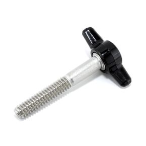 1/4"-20 x 1-3/4" Thumb Screw Stainless Steel - Black Tee Wing Plastic Knob - Standard/Coarse Thread ThumbScrew - Length: 1.750" - Proudly Built in USA - Package of (4)