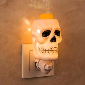 STAR MOON Halloween Pluggable Fragrance Warmer Wax Melter for Home/Dorm/Office Decorative Night Light Pleasant Gifts Safe to Use Packaged Together with Two Bulbs-Wicked Witch - Joker Skull