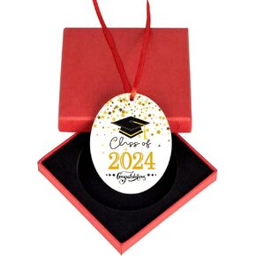SICOHOME Graduation Picture Frame Ornament 2024 Class of 2024 Graduation Frame Ornament Graduation Photo Frame Ornament Personalized Graduation Ornament Class of 2024 Gift for High School College
