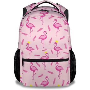 Flamingo Backpack for School - 16 Inch Pink Backpacks for Girls, Women - Cute Lightweight Bookbag for Elementary