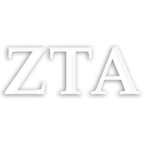 Officially Licensed Zeta Tau Alpha 8" x 3" Window Decal - White