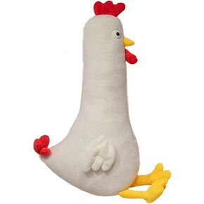 Large Chicken Plushie Pillow, Chick Plush Stuffed Animal Toy, Birthday Xmas Gift for Kids Boys Girls (Brown)
