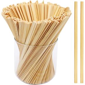 380PCS 5.5 IN Bamboo Coffee Stirrers, A+++Level Smooth Square Edges Bamboo Sticks for Daily Use or Other DIY Craft Design (380pcs with 5.5 inch)