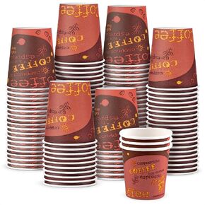 3 Oz Disposable Espresso Cups for Hot Drinks - 200Pcs Paper Espresso Cups for Party Cups Disposable Coffee Shots Cups for Wedding Travel Cup - Hot Coffee Cups for Espresso Cup Set Small Paper Cups