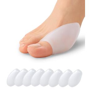 Sumifun Gel Bunion Pads Protector - 8 Count Reusable & Washable Bunion Cushion for Big Toe Relief Pain from Friction, Rubbing and Pressure