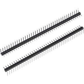 uxcell Right Angle Header Pin 40P 1 Row 2mm Pitch Silver Tone Pin for Prototyping 40pcs