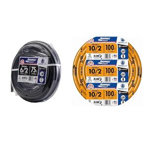 Southwire 75 ft. 6/2 Stranded Romex SIMpull CU NM-B W/G Wire, Black