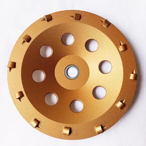 5 inch Diameter PCD Grinding Wheel 6 segments for Remove Epoxy Glue Mastic Paint and Concrete Floor Surface Coating with Non Thread Arbor 7/8"(22.23mm)