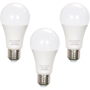 A19 LED Light Bulb - 60 Watt Equivalent, Daylight White 6000K, 900 Lumens 10W LED Bulbs Bright, Non-dimmable, 6-Pack