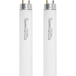 18" F15T8/CW Fluorescent Light Bulb, 4100K Cool White, T8 15 Watts Fluorescent Bulb, 950 Lumens, Replacement Tube for Counter and Cabinet Fixtur, 18 Inch, G13 Base - 2 Pack
