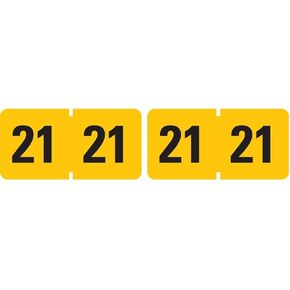 Smead ETYJ Color-Coded Year Labels, 2021, Yellow, 500 Labels per Roll (68321)