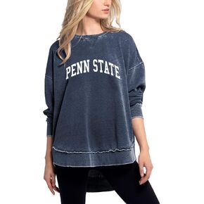 Chicka-d NCAA Penn State Nittany Lions Womens Burnout Fleece Sweatshirt, Ink, Large (480_TC_CA)