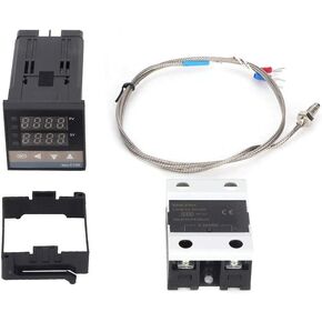 Fafeicy 0-400℃ Digital LED PID Temperature Controller Thermostat Kit Temperature Controller Kit AC 110V-240V for Controlling Temperature