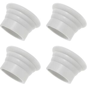 Window Curtain Rod Caps Curtain Pole End Plug Caps Window Rod Stoppers for Offices Living Rooms Bedrooms (White) 4PCS