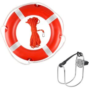 Life Ring 23"/28" Orange Boat Safety Throw Ring Professional Boat Throw Ring Emergency Use Life Ring Buoy for Rescue Lifeguard Lifesaving