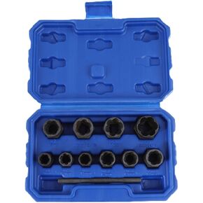 Impact Bolt & Nut Remover Set, 11Pcs Nut Extractor Twist Socket Tool for Damaged Bolt Screw Nut Tool Set with Solid Storage Case