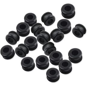 20PCS Antique/Vintage/Discontinued rubber grommets Replacement/Rubber Grommets fits for Hunter Ceiling Fan.Ceiling Fan Replacement Parts (20Pcs black)