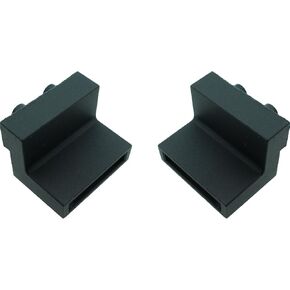 TAODAN 2PCS Sliding Barn Door Rail Track Limiters Barn Door Roller Stopper Hardware Black Carbon Steel Flat Track Roller Stopper