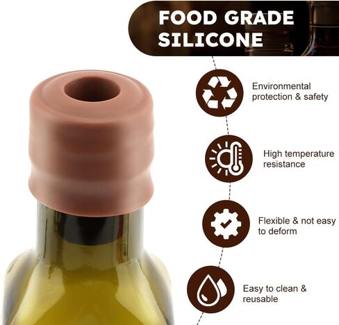 8pcs Silicone Wine Stopper, Colorful Wine Stoppers for Wine Bottles, Silicone Wine Seal Stopper, Wine Bottle Cover Caps for Wine Champagne Beer Bottle(8pcs/set) in Saudi Arabia