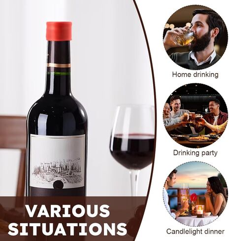 8pcs Silicone Wine Stopper, Colorful Wine Stoppers for Wine Bottles, Silicone Wine Seal Stopper, Wine Bottle Cover Caps for Wine Champagne Beer Bottle(8pcs/set) in Saudi Arabia