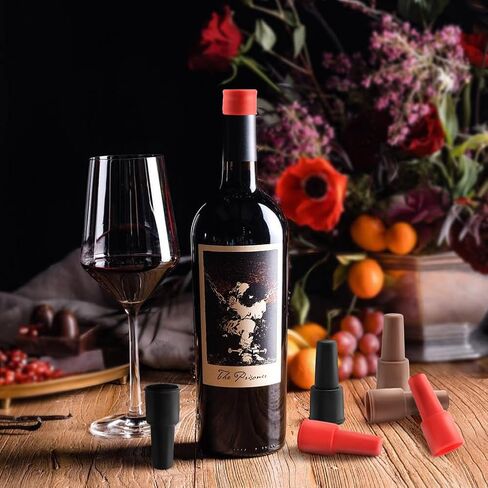 8pcs Silicone Wine Stopper, Colorful Wine Stoppers for Wine Bottles, Silicone Wine Seal Stopper, Wine Bottle Cover Caps for Wine Champagne Beer Bottle(8pcs/set) in Saudi Arabia