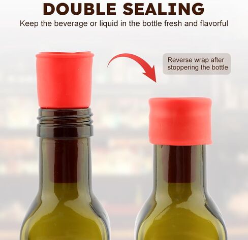 8pcs Silicone Wine Stopper, Colorful Wine Stoppers for Wine Bottles, Silicone Wine Seal Stopper, Wine Bottle Cover Caps for Wine Champagne Beer Bottle(8pcs/set) in Saudi Arabia