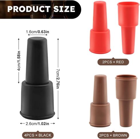 8pcs Silicone Wine Stopper, Colorful Wine Stoppers for Wine Bottles, Silicone Wine Seal Stopper, Wine Bottle Cover Caps for Wine Champagne Beer Bottle(8pcs/set) in Saudi Arabia