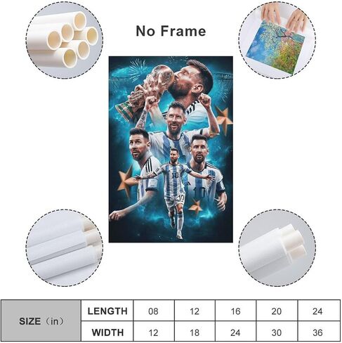 Messi poster unFramed 12x18 inch posters for room aesthetic Wall Art Decor Print for Fans And Family in Saudi Arabia