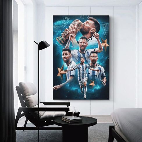Messi poster unFramed 12x18 inch posters for room aesthetic Wall Art Decor Print for Fans And Family in Saudi Arabia
