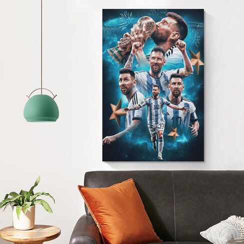 Messi poster unFramed 12x18 inch posters for room aesthetic Wall Art Decor Print for Fans And Family in Saudi Arabia
