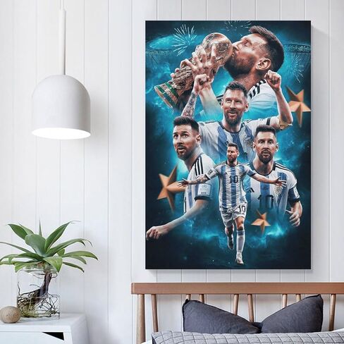 Messi poster unFramed 12x18 inch posters for room aesthetic Wall Art Decor Print for Fans And Family in Saudi Arabia